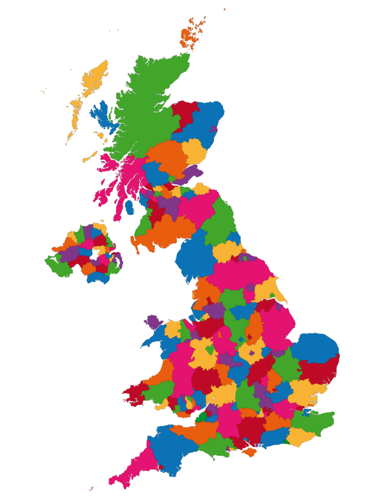 Carte du Royaume-Uni - YAC